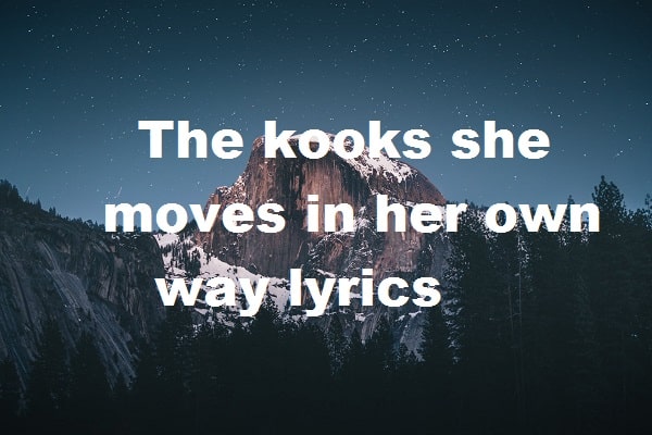 The kooks she moves in her own way lyrics