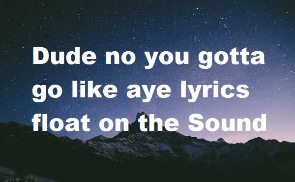 Dude no you gotta go like aye lyrics