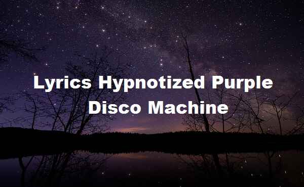 Lyrics Hypnotized Purple Disco Machine