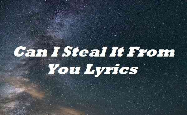 Can I Steal It From You Lyrics