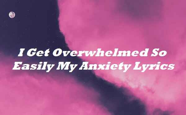 I Get Overwhelmed So Easily My Anxiety Lyrics