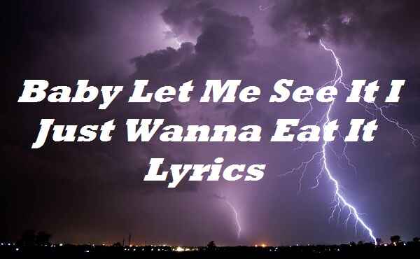 Baby Let Me See It I Just Wanna Eat It Lyrics