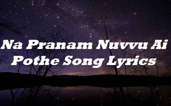 Na Pranam Nuvvu Ai Pothe Song Lyrics
