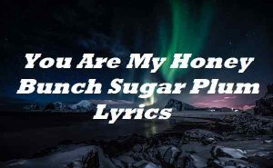 you are my honey bunch sugar plum original song lyrics