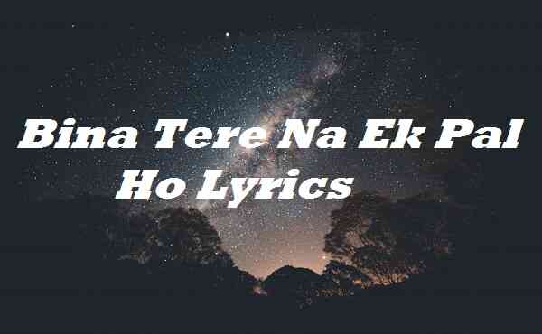 Bina Tere Na Ek Pal Ho Lyrics