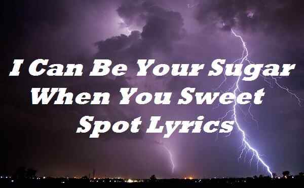 I Can Be Your Sugar When You Sweet Spot Lyrics