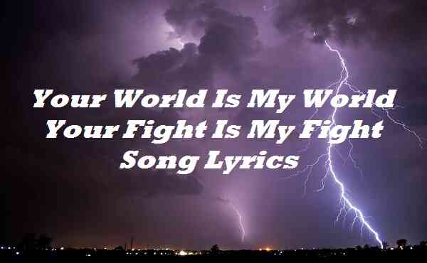 Your World Is My World Your Fight Is My Fight Song Lyrics