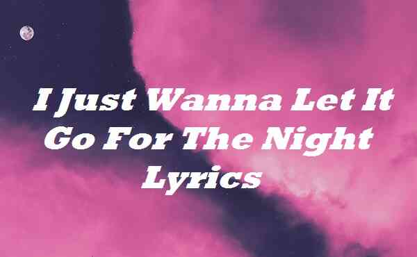 I Just Wanna Let It Go For The Night Lyrics