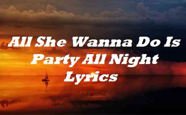 All She Wanna Do Is Party All Night Lyrics
