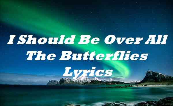 I Should Be Over All The Butterflies Lyrics