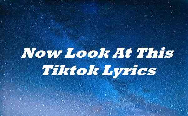 Now Look At This Tiktok Lyrics