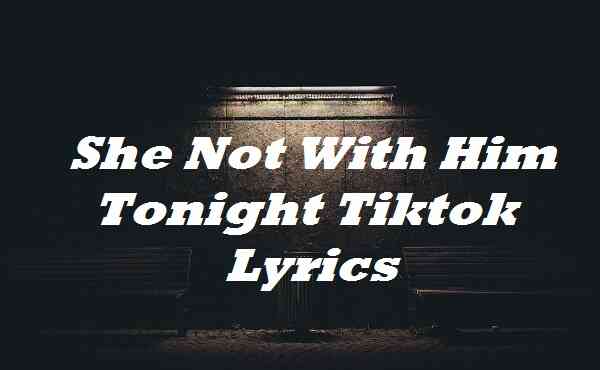 She Not With Him Tonight Tiktok Lyrics