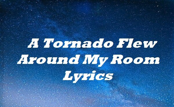 A Tornado Flew Around My Room Lyrics Frank Ocean
