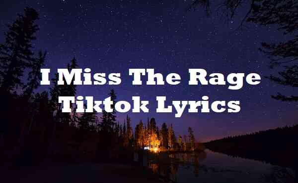 I Miss The Rage Tiktok Lyrics
