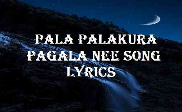 Pala Palakura Pagala Nee Song Lyrics