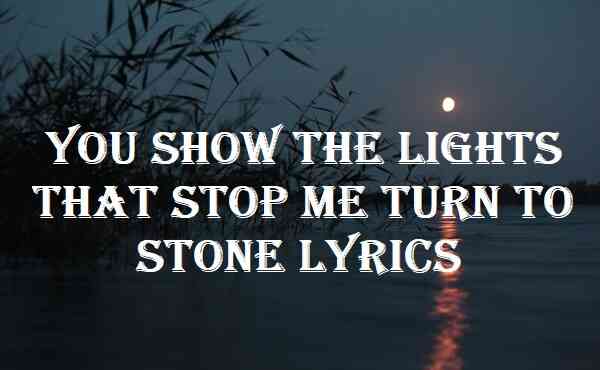 You Show The Lights That Stop Me Turn To Stone Lyrics